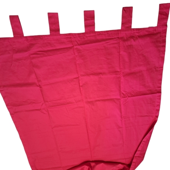 HOT pink Tab top Curtain panel WAMSUTTA Springs cotton chic Barbiecore 41x84" - Picture 5 of 7